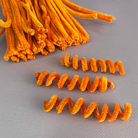 Пухнастий дріт (синель) 30 см - морквяний