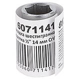 Насадка шестигранна коротка 1/2" 14 мм CrV mid SIGMA (6071141), фото 5