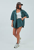 Трикотажний костюм із шортами та сорочкою