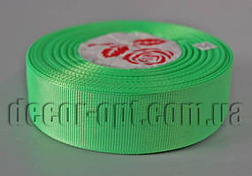 Стрічка репсова відтінок салатового 2,5 см 25 ярд арт.52