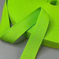 Стропа сумочна-ремінна «Ялинка», 2,5 см середня жорсткість - салатовый