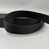 Стропа сумочна-ремінна, 2,5 см середня жорсткість - чорний