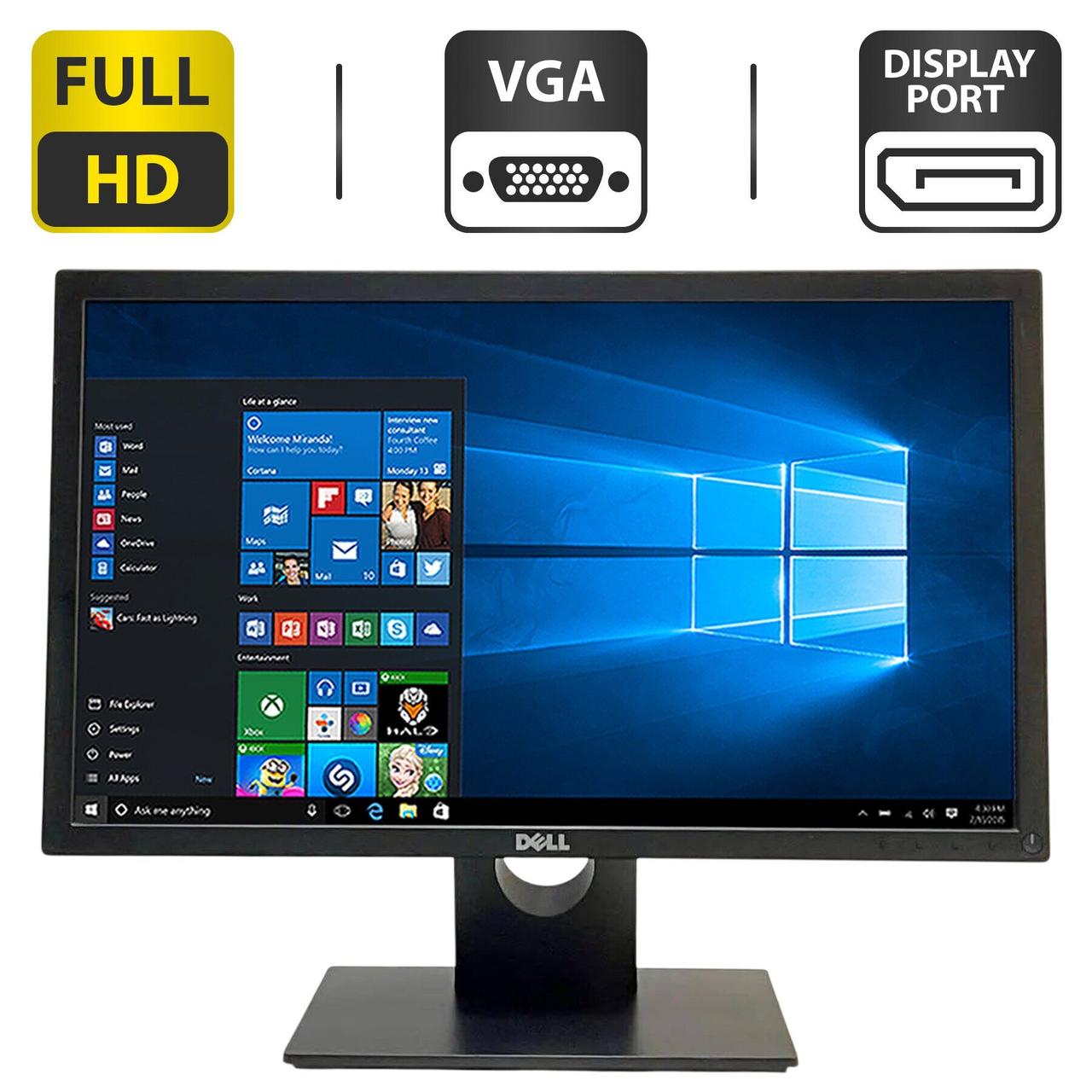 Монітор Б-клас Dell E2216HF Black / 22" (1920x1080) TN / VGA, DisplayPort + Кабель живлення