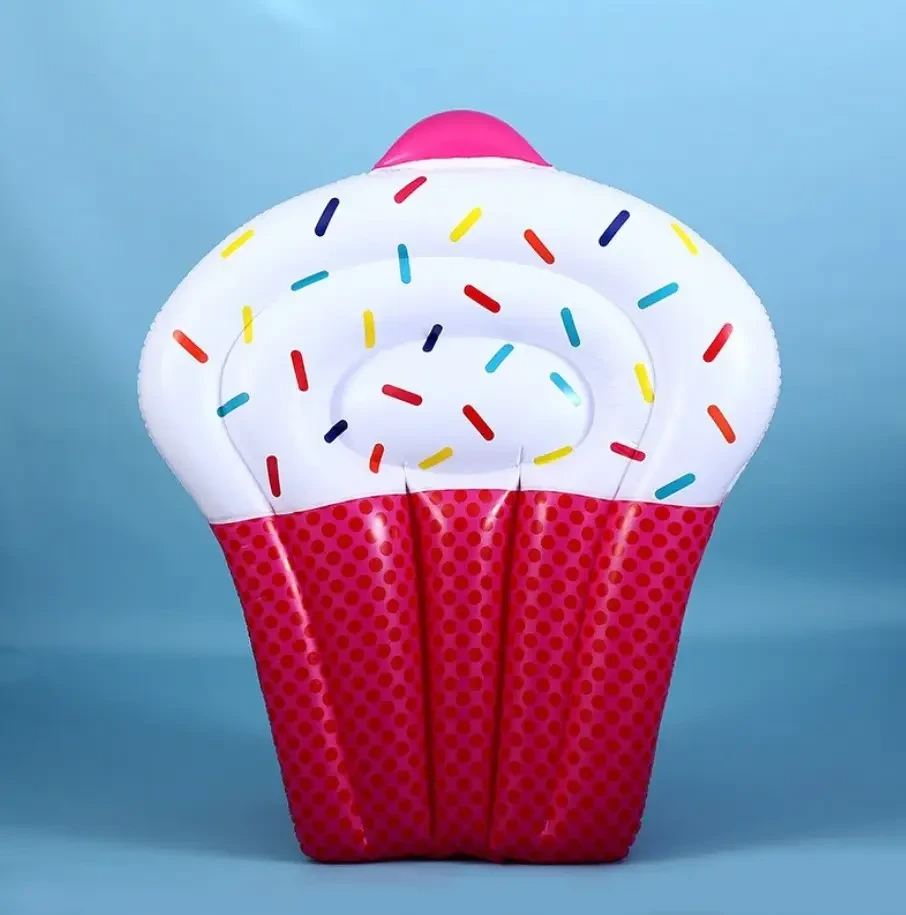 Матрац надувний "Торт" 150x120x20 (рожевий)