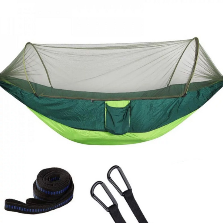 Гамак hammock із москітною сіткою 270*140 A002 зелений