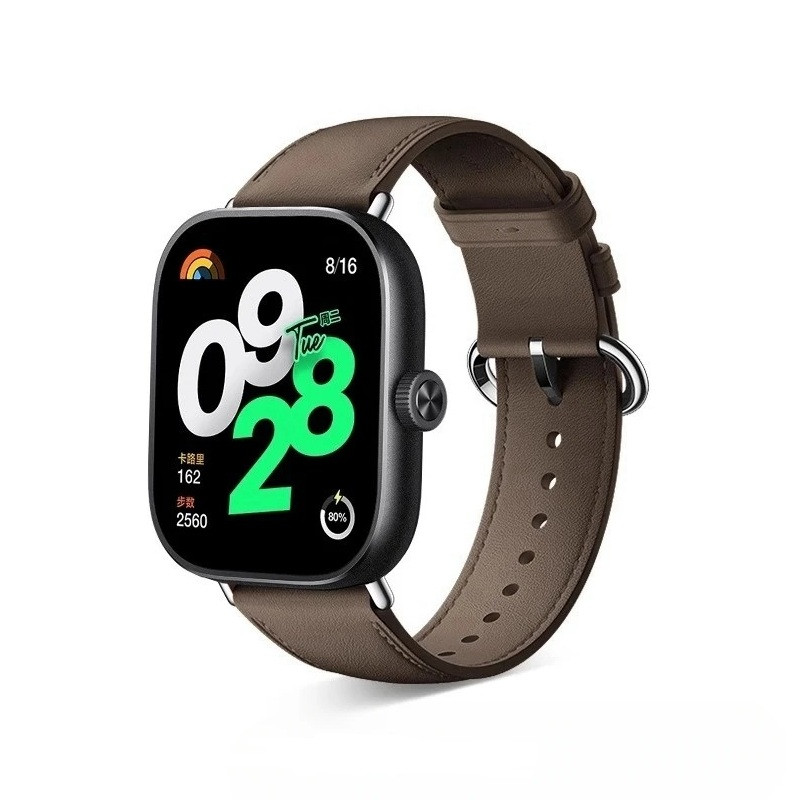Ремінець шкіряний для фітнес-браслету Xiaomi Smart Band 9Pro / 8Pro Dark brown, фото 1