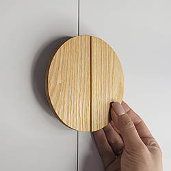 Ручка дерев'яна півколо ясен RAD 15/110 honey (під виготовлення)