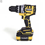 Акумуляторна дриль ударний шуруповерт CILTI 20V, 150 Нм, 2 АКБ 4Ач, кейс, 16 мм, фото 8