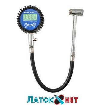 Манометр цифровий для перевірки тиску в шинах зі шлангом STG-34 Airkraft
