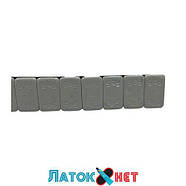 Груз клейкий низький фарбований блакитна стрічка 5 г метал 1200 шт Бобіна 6 кг, фото 5