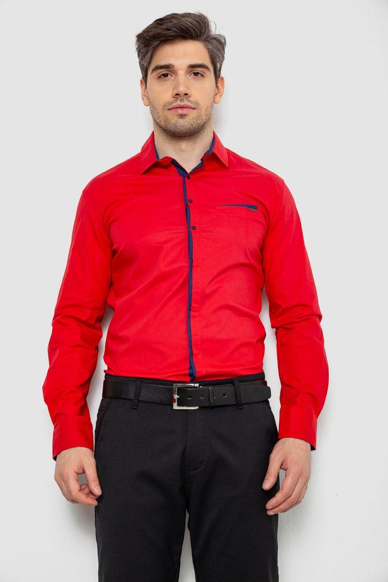 Сорочка чоловіча з довгим рукавом, колір червоний, 214R7009