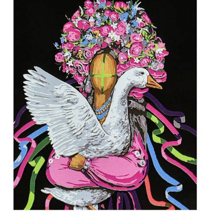 Картина по номерах на чорному фоні Берегиня саду 40х50см ТМ Strateg AH1141, фото 1