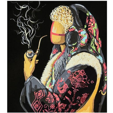 Картина по номерах на чорному фоні Ладанна 40х50 см ТМ Strateg AH1145, фото 1