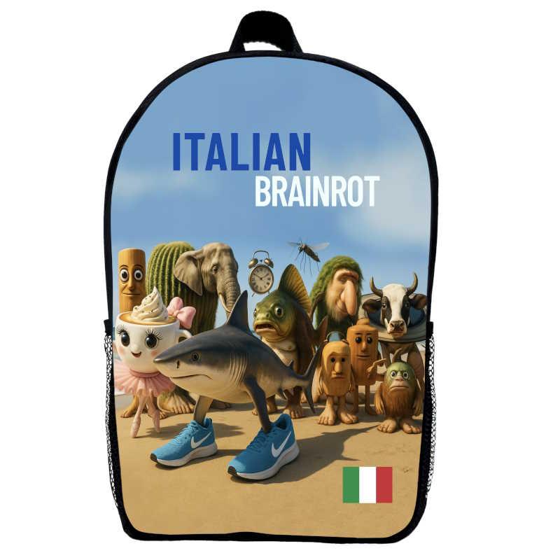 Рюкзак Тралалеро Тралла Брейнрот італійський мем дитячий (Gear bag mini brainrot mem Traalalero Tralala 03)
