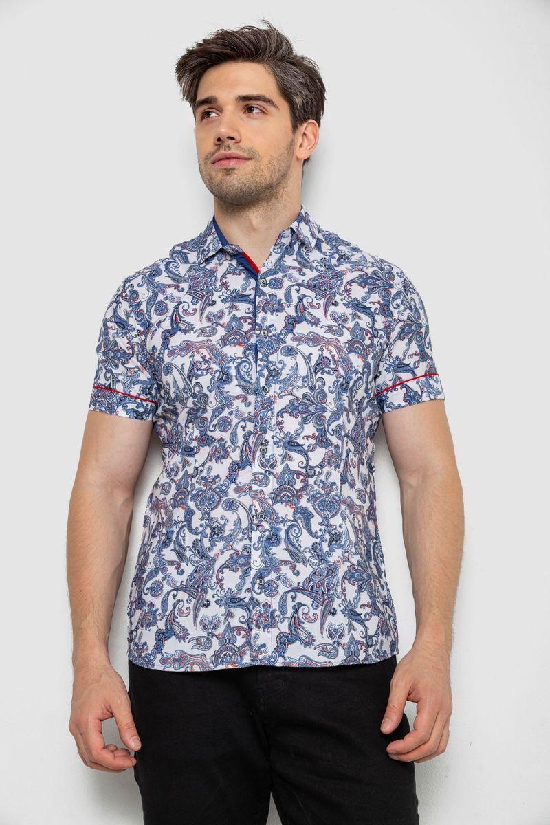 Сорочка чоловіча з коротким рукавом, колір джинс, 214R582, фото 1