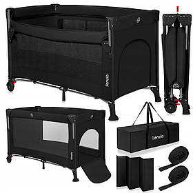 Ліжечко-манеж Lionelo ELLEN BLACK CARBON