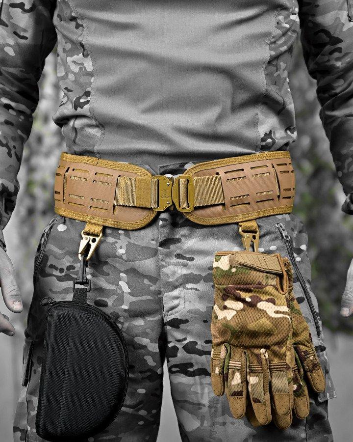 Разгрузочный пояс РПС Silver Knight Койот с тактическим ремнем "Кобра"