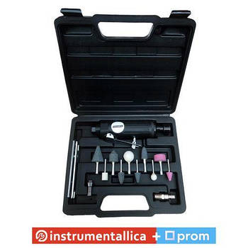 Пневмошмашинка з цанговим затискачем 25000 об./хв із комплектом насадок 11206K ShiningBerg