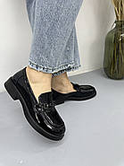 Лофери жіночі шкіряні MeegoComfort M51H13-7 Black чорні лакові, фото 3