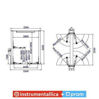 Двосточковий підіймач із верхньою синхронізацією 4 тонни 380 В U-40CA (380V) Unite