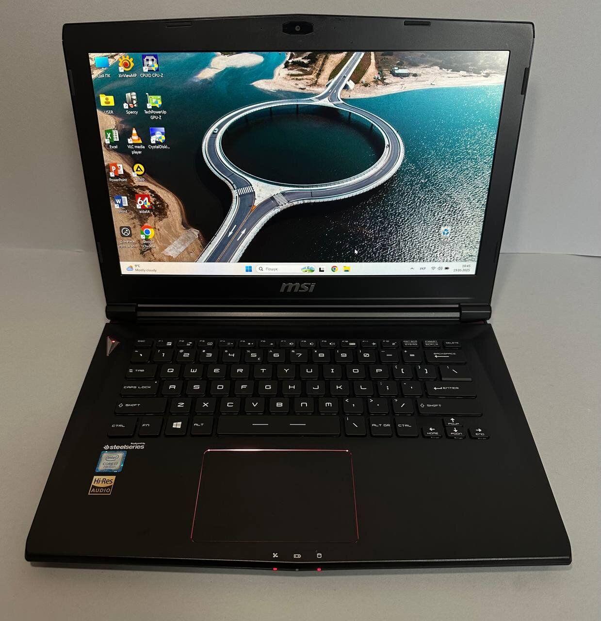 Б/в Ноутбук Б-клас MSI GS43VR 6RE Phantom Pro 14.1" 1920x1080| i7-7700HQ| 32GB RAM| 256GB SSD| GTX 1060 6GB