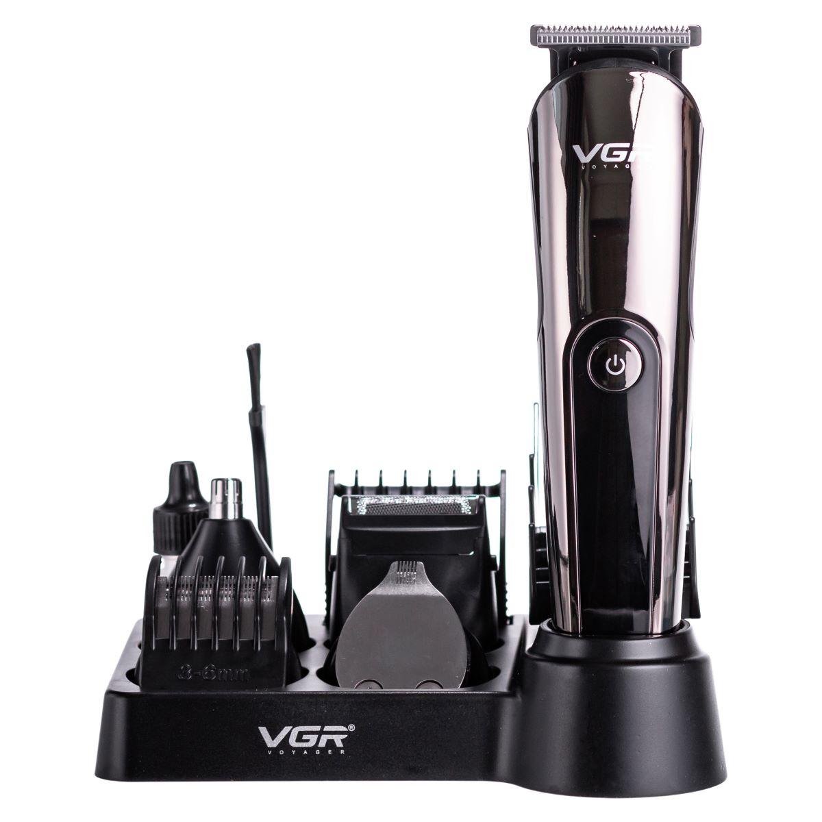 Набір для стрижки волосся 5 в 1 машинка, триммер та бритва Vgr V-107, фото 1