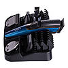 Машинка тример для стрижки 4в1 з насадками Синій VGR V-172, фото 4