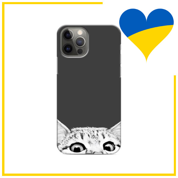 Чехол с рисунком 12 Pro (взгляд котика) / Чехлы iPhone 12 Pro, фото 1