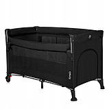 Ліжечко-манеж Lionelo ELLEN BLACK CARBON, фото 2