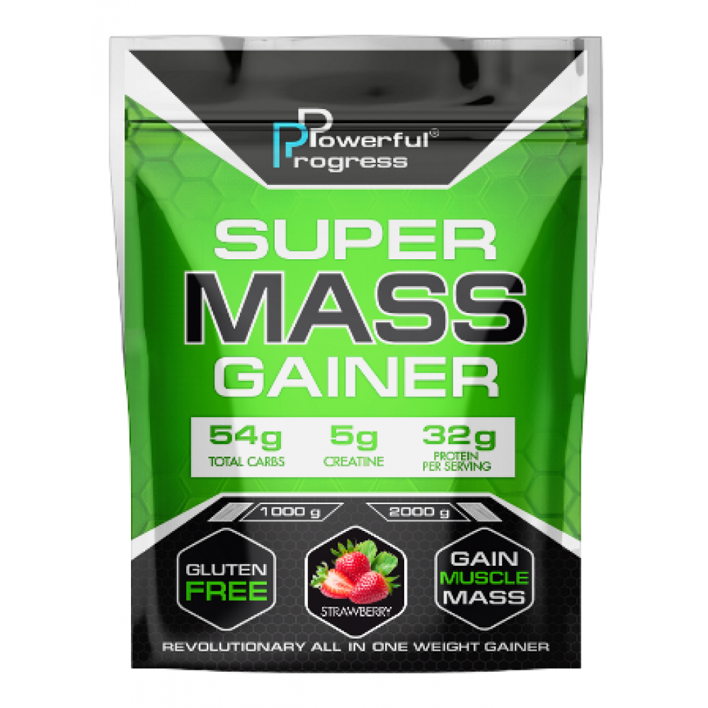 Super Mass Gainer - 2000g Strawberry, фото 1