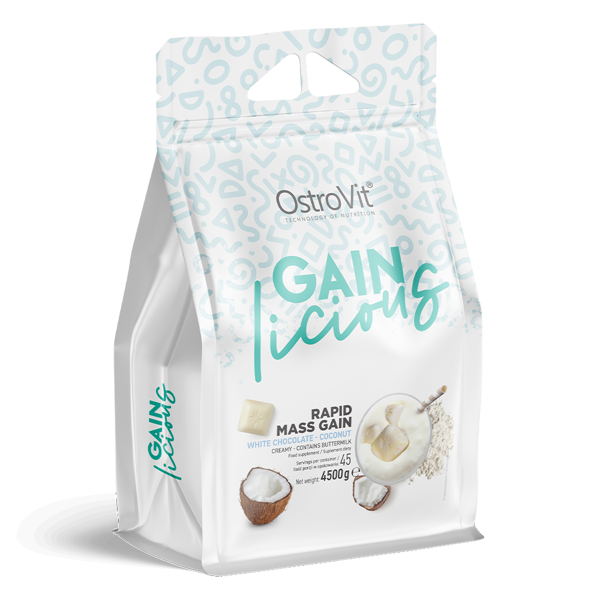 Гейнер OstroVit GAINlicious 4500 g (White chocolate with coconut), фото 1