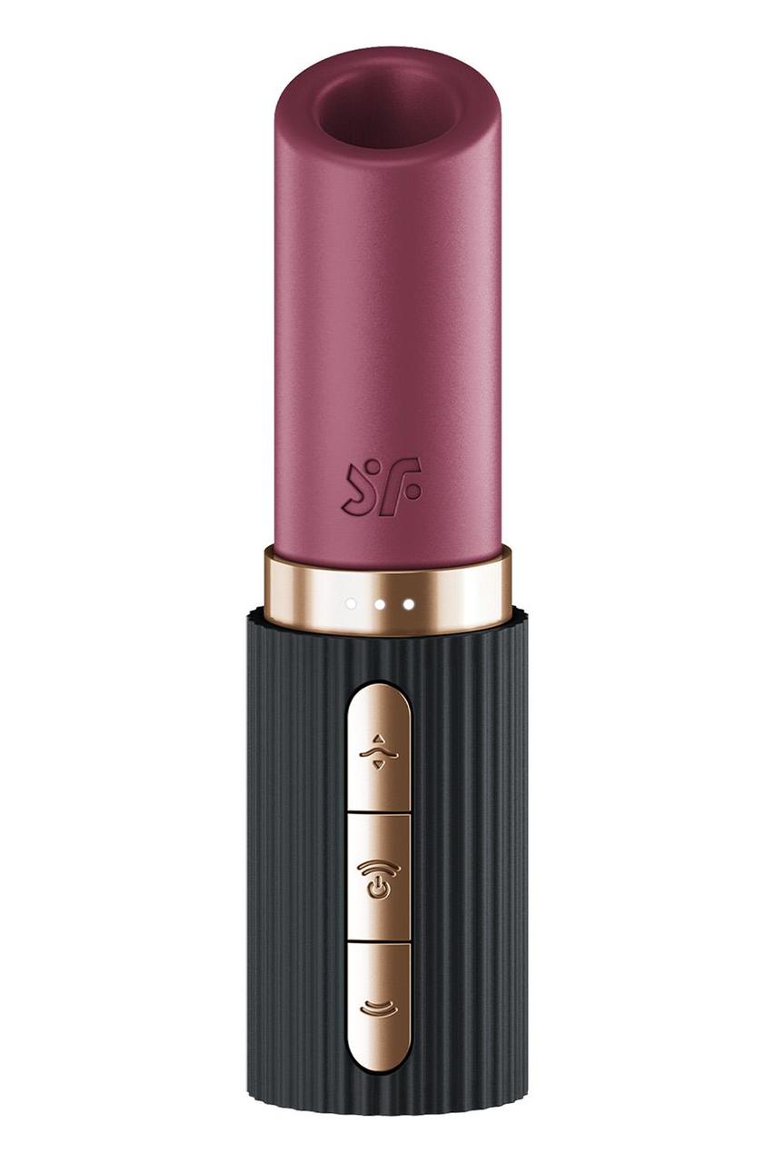 Вібратор у формі помади Satisfyer Pro 2 Kiss з вакуумною стимуляцією, червоний, фото 1