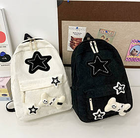 Стильний вельветовий рюкзак для школи