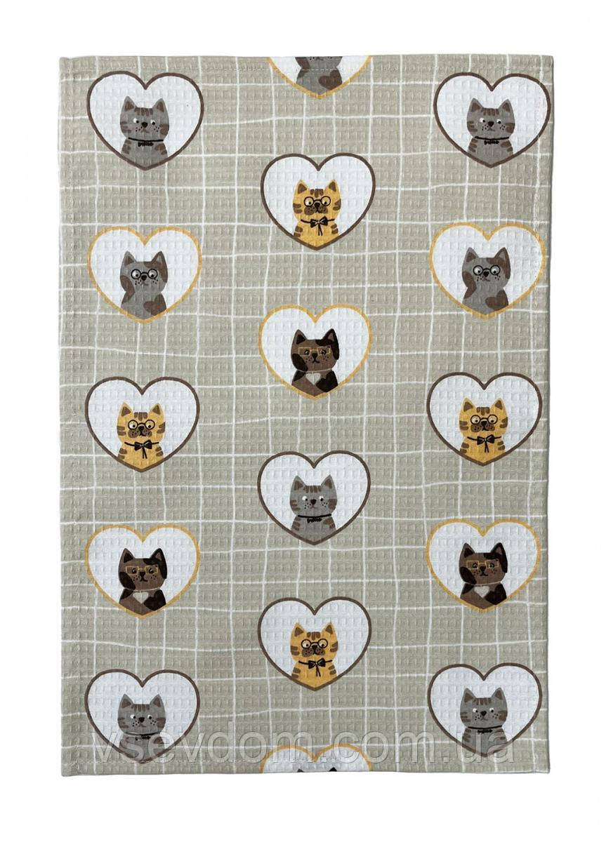 Рушник вафельний Кошенята ТМ ПРОВАНС, фото 1