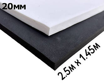 Аркуші EVA 20 мм.Чорний. Розмір аркуша 2.5 м х 1.45 м. Щільність 100 кг м.