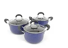 Набір каструль A-PLUS 1742 6 предметів алюміній об'єм 1.5 л 2.45 л синій