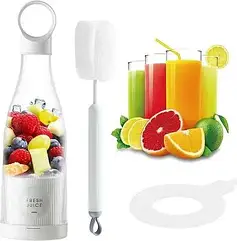 Міні блендер для смузі портативний у формі пляшки 300 мл 230х80 мм 490 г