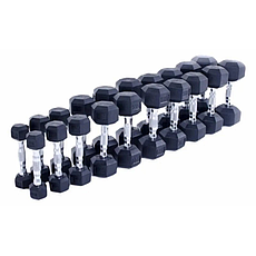 Гексагональний гантельний ряд Generation Fitness від 2,5 - 25 кг крок 2.5 кг, фото 5