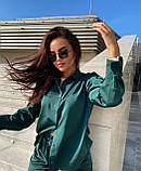 Шовковий костюм жіночий сорочка та штани оверсайз 42-44 46-48 50-54 56-58, фото 3