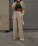 Шовковий костюм жіночий сорочка та штани оверсайз 42-44 46-48 50-54 56-58, фото 4