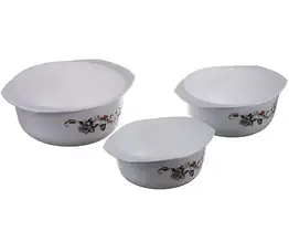 Набір каструль A-Plus 1864 термостекло 1 1 5 2 5 л квітковий орнамент