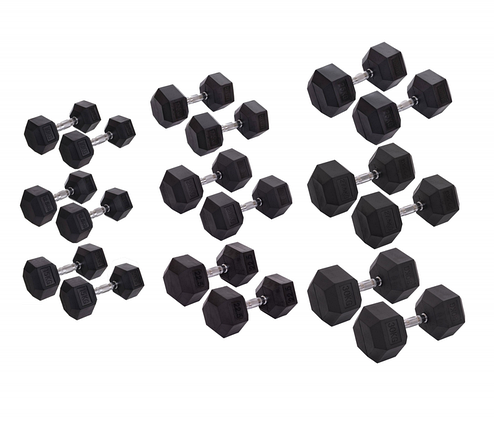 Гексагональний гантельний ряд Generation Fitness від 12,5 - 25 кг крок 2.5 кг, фото 1