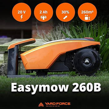 Роботизована газонокосарка Yard Force EasyMow 260B із датчиками для газонів площею до 260 м²