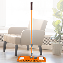 Швабра з мікрофібри Szenilowy Lux з телескопічною ручкою 43 см, Помаранчевий (DRK)