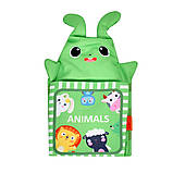 Розвивальна іграшка 2в1 м'яка книжка-рукавичка 2 різновиди QBX072A-73A, фото 2