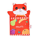 Розвивальна іграшка 2в1 м'яка книжка-рукавичка 2 різновиди QBX072A-73A, фото 3