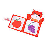 Розвивальна іграшка 2в1 м'яка книжка-рукавичка 2 різновиди QBX072A-73A, фото 5