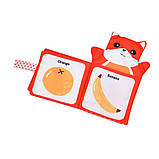 Розвивальна іграшка 2в1 м'яка книжка-рукавичка 2 різновиди QBX072A-73A, фото 6