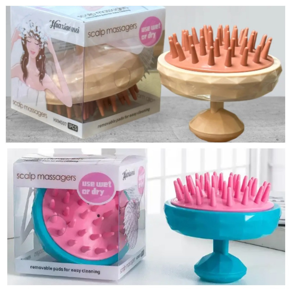 Щітка-масажер для миття голови (шабер для миття волосся), фото 1