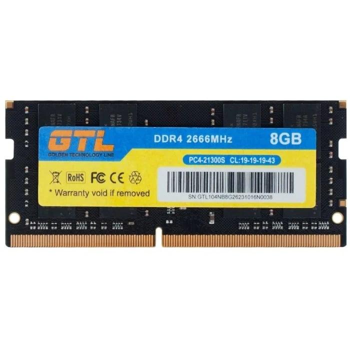 Пам'ять для ноутбука GTL DDR4 8GB 2666 MHz 1.2v (GTLSD8D426BK), фото 1